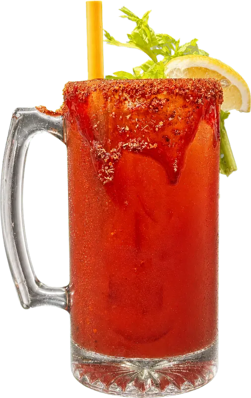 El Jardín michelada in a frosty mug